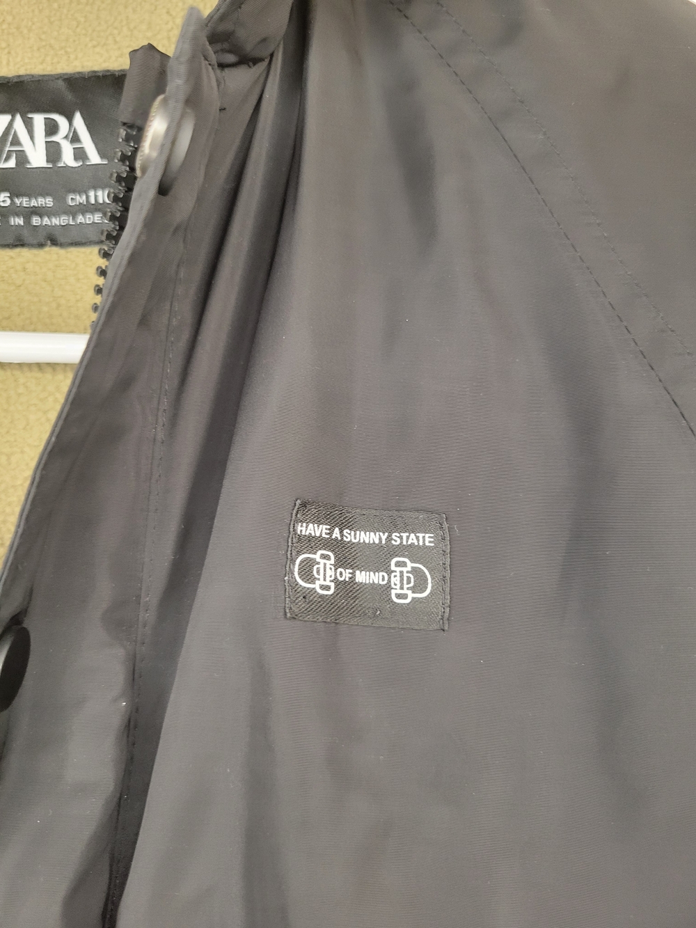 Zara Black Button-Front Coach Jacket - Picture 7 of 7